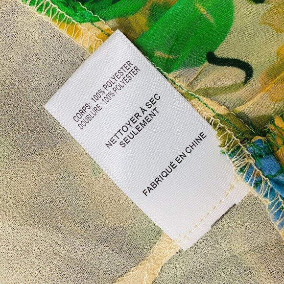 Astr Dress Aneira Green Yellow Blue Floral Tiered Ruffled Women's XL Maxi Dress - Picture 16 of 16